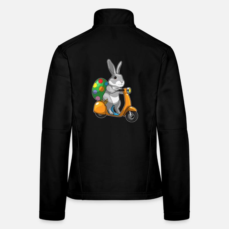 Hase Ostern Motorroller Frauen Softshelljacke