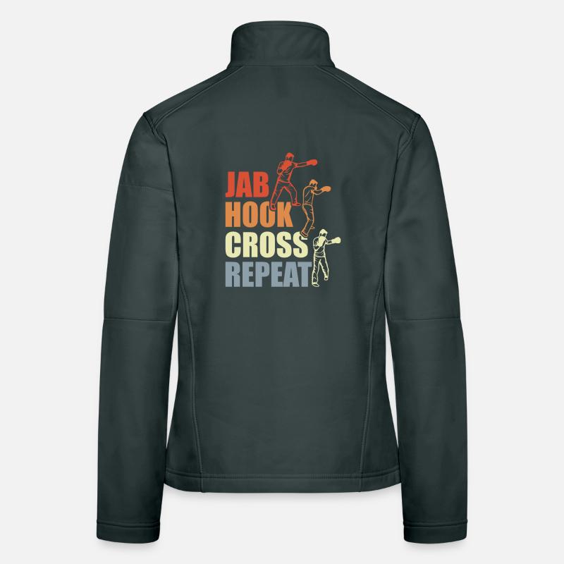 Techniques de boxe vintage Veste en tissu softshell Femme