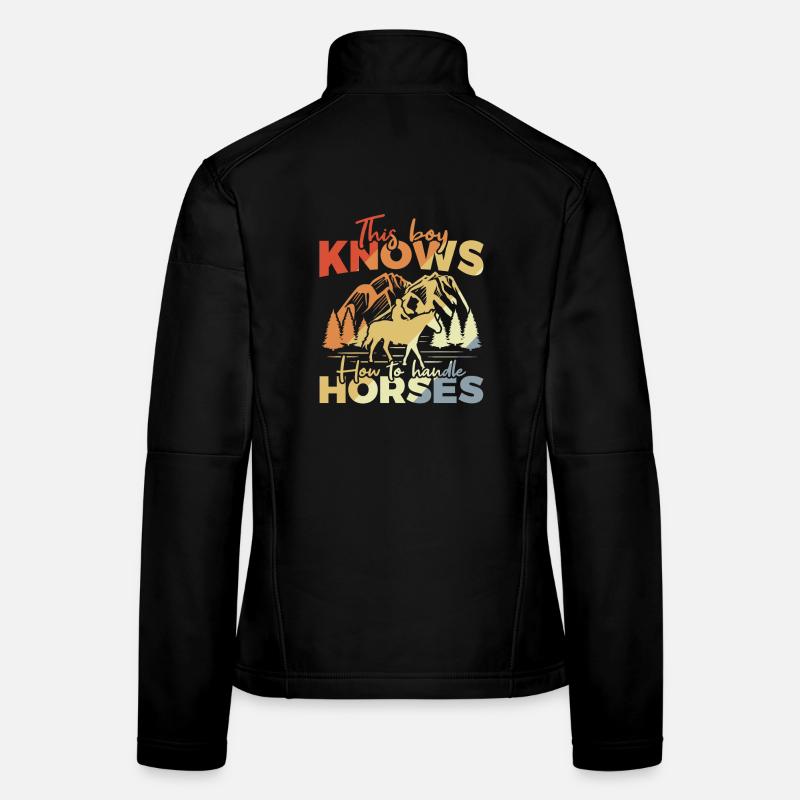 Cavalier Garçon Veste en tissu softshell Femme