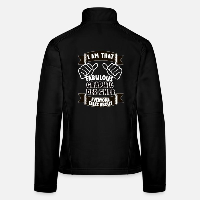 Graphiste Funny Saying Gift Veste en tissu softshell Femme