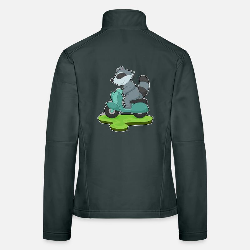 Waschbär Motorroller Frauen Softshelljacke