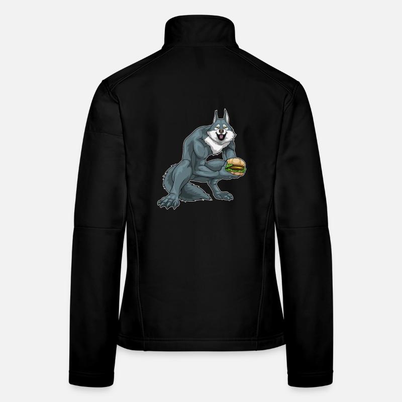 Werwolf Halloween Cheeseburger Frauen Softshelljacke