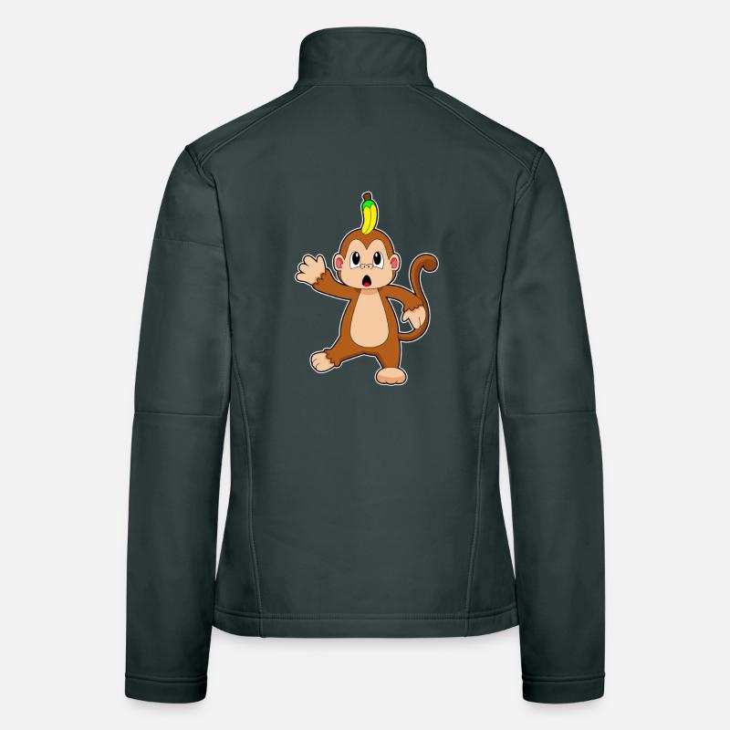 Banane Singe Veste en tissu softshell Femme