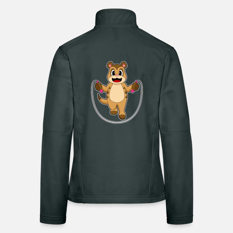 Forme physique pour sauter à la corde sur la corde suricate Veste en tissu softshell Femme