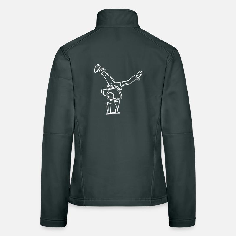 Dessin de Breakdancer Veste en tissu softshell Femme