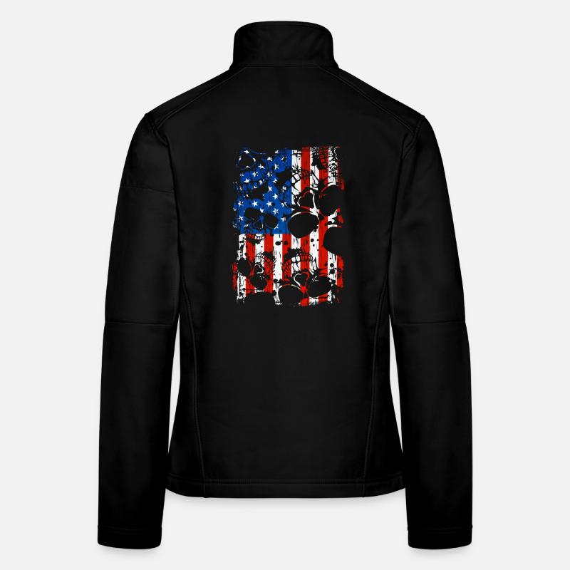 Crâne USA Pride Veste en tissu softshell Femme