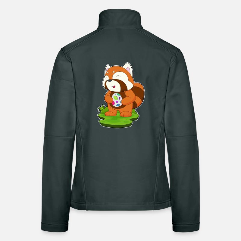 Œuf de Pâques panda roux Veste en tissu softshell Femme