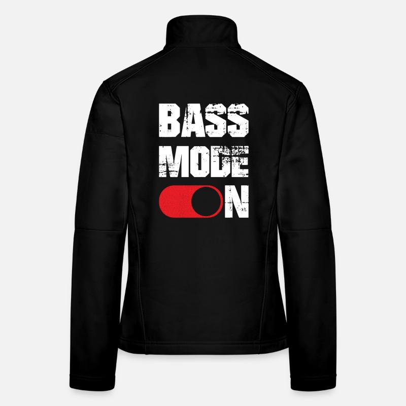Bass mode on funny music director Choir singer - Women's Softshell Jacket - black