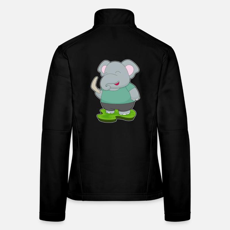 Éléphant Boomerang Veste en tissu softshell Femme
