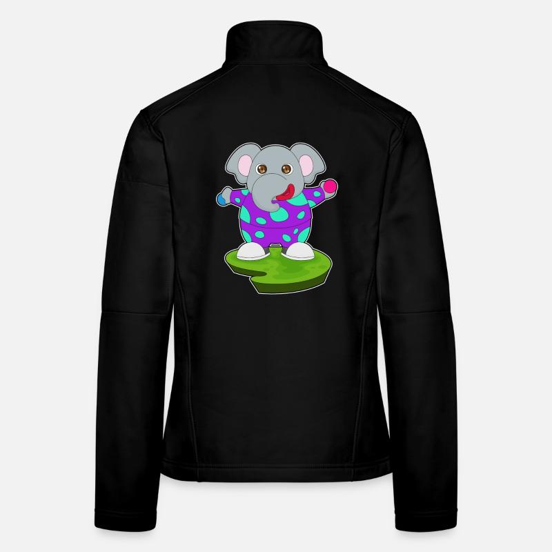 Clown éléphant Veste en tissu softshell Femme