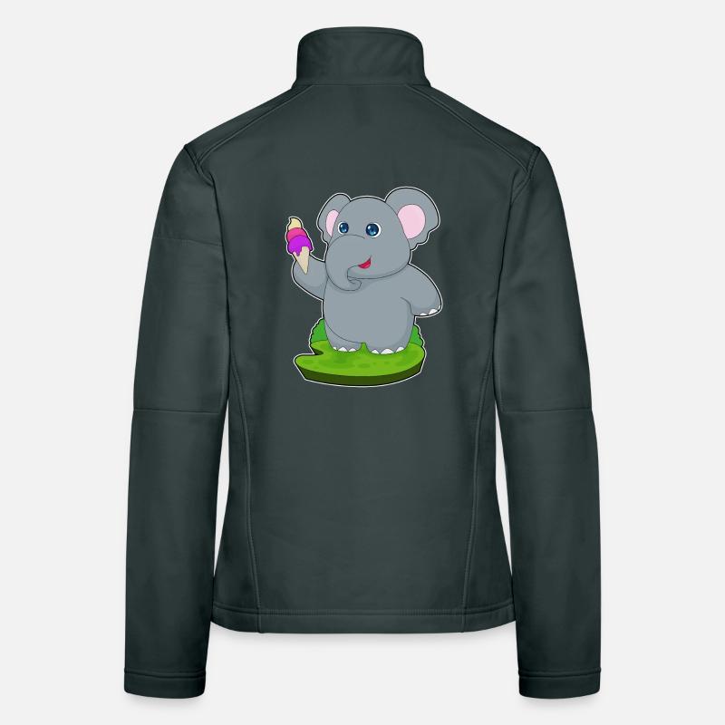 Elephant Waffle Ice Cream Women's Softshell Jacket