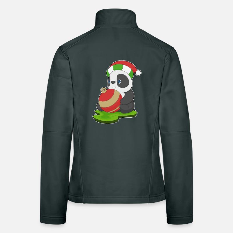 Bal de Noël Panda Veste en tissu softshell Femme