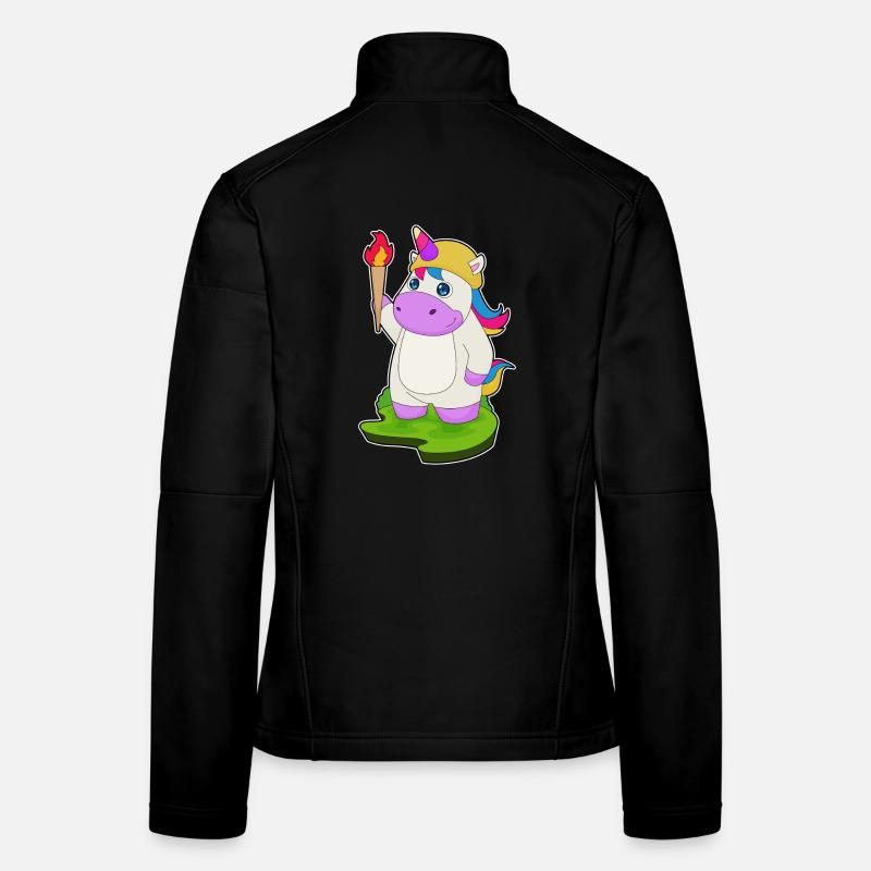 Einhorn Fackel Frauen Softshelljacke