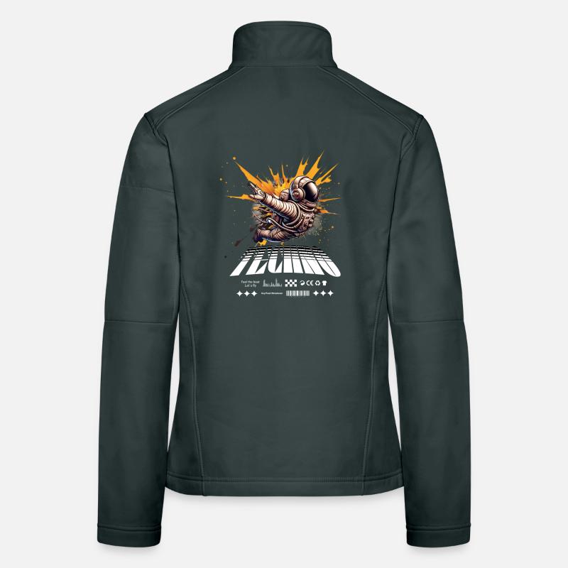 Astronaut in Sprayer Splash Techno Women's Softshell Jacket