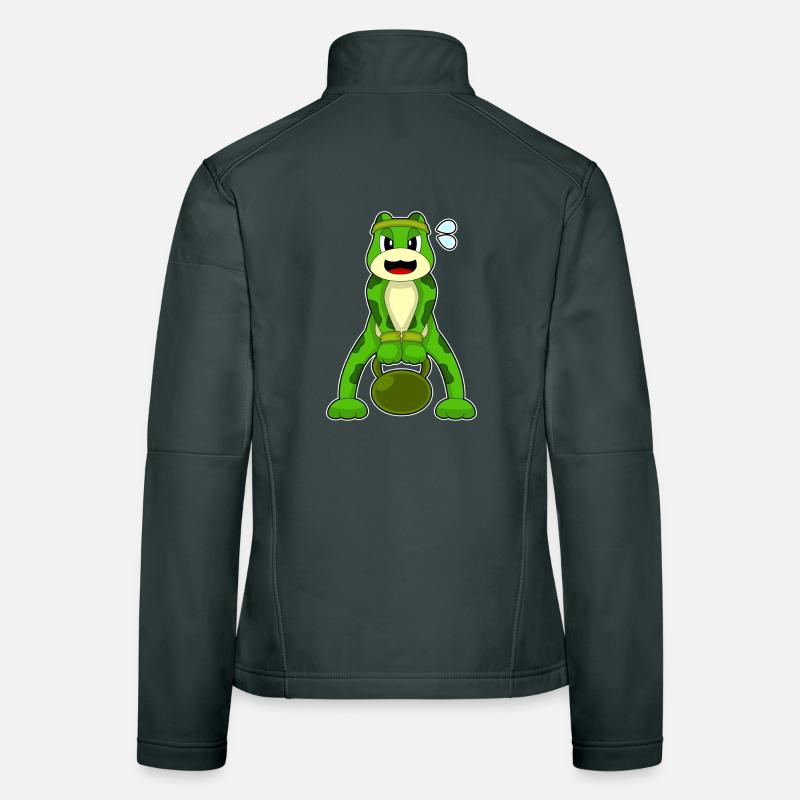 Frog Bodybuilder Haltère Musculation Veste en tissu softshell Femme