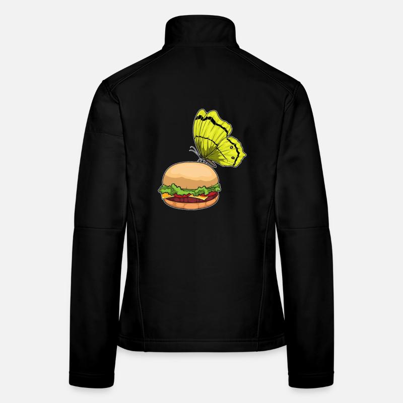 Butterfly Cheeseburger Women's Softshell Jacket