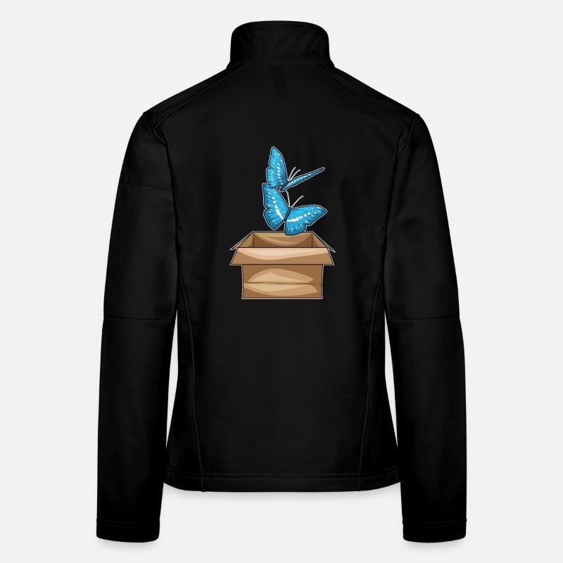 Schmetterling Karton Frauen Softshelljacke