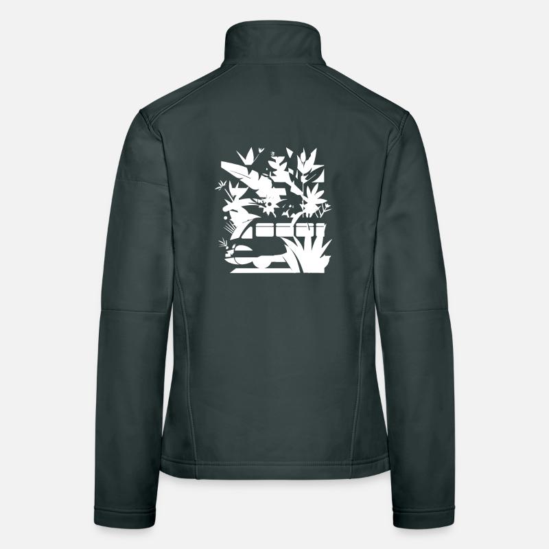 Chemin de fer de dessin animé Veste en tissu softshell Femme