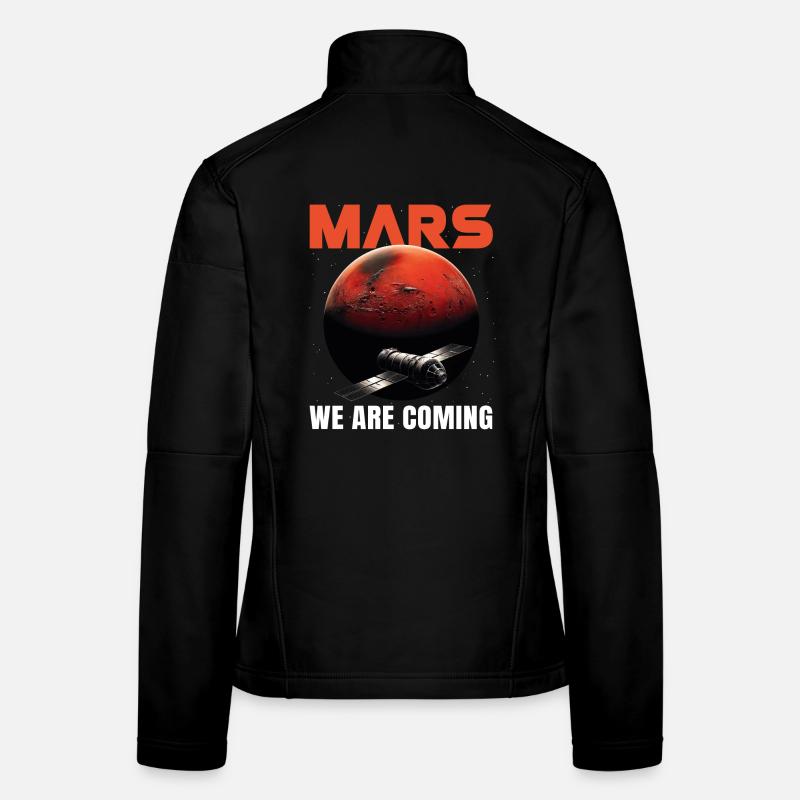 Mars Mission Red Planet Spaceship Space Women's Softshell Jacket