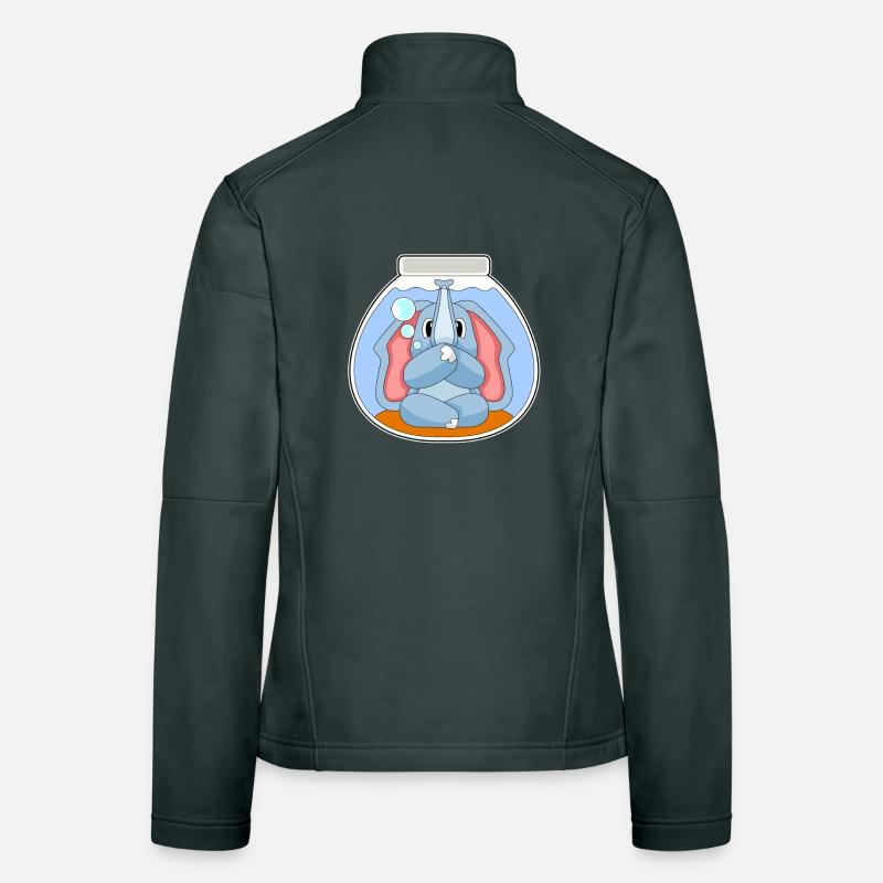 Elefant Aquarium Frauen Softshelljacke