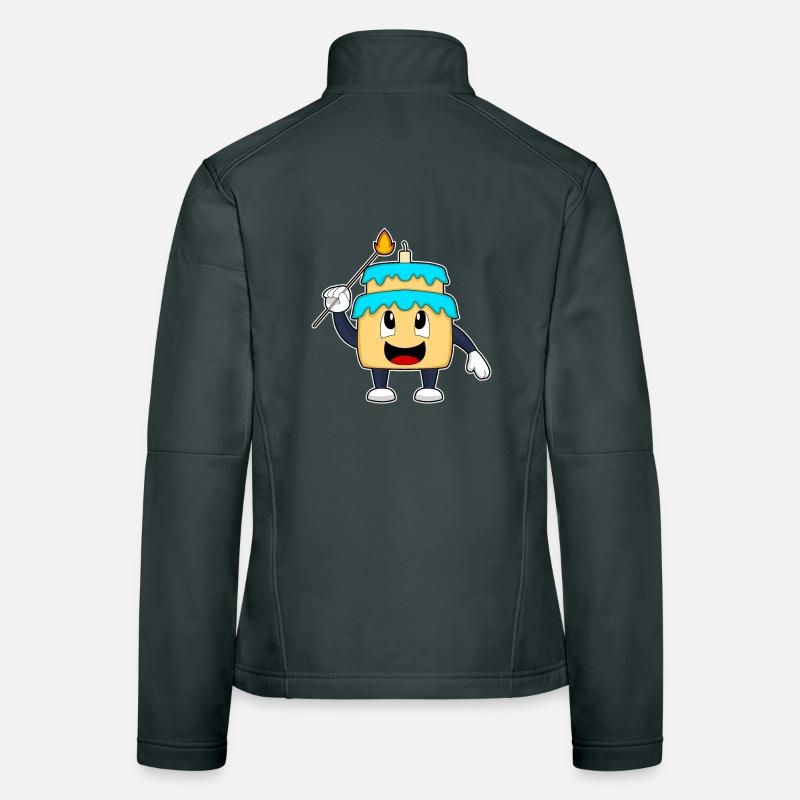 Bougie d’anniversaire gâteau Veste en tissu softshell Femme