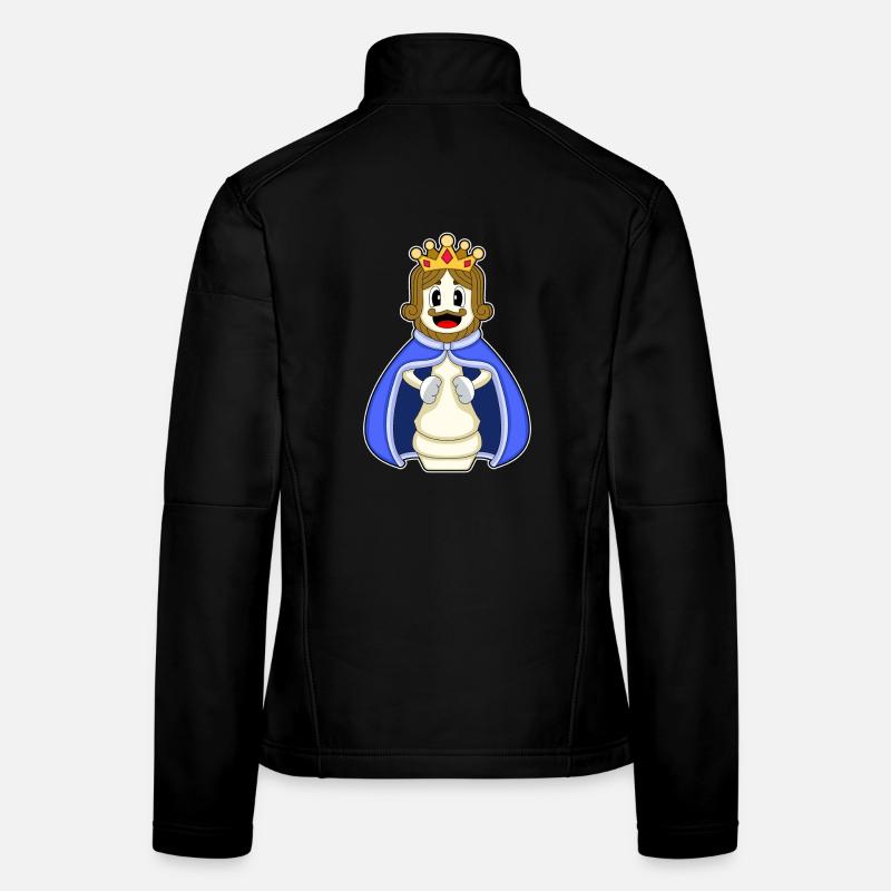 Schachfigur König Schach Frauen Softshelljacke