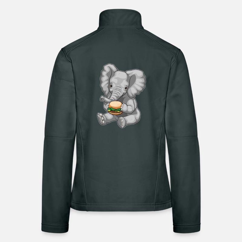 Elefant Cheeseburger Frauen Softshelljacke