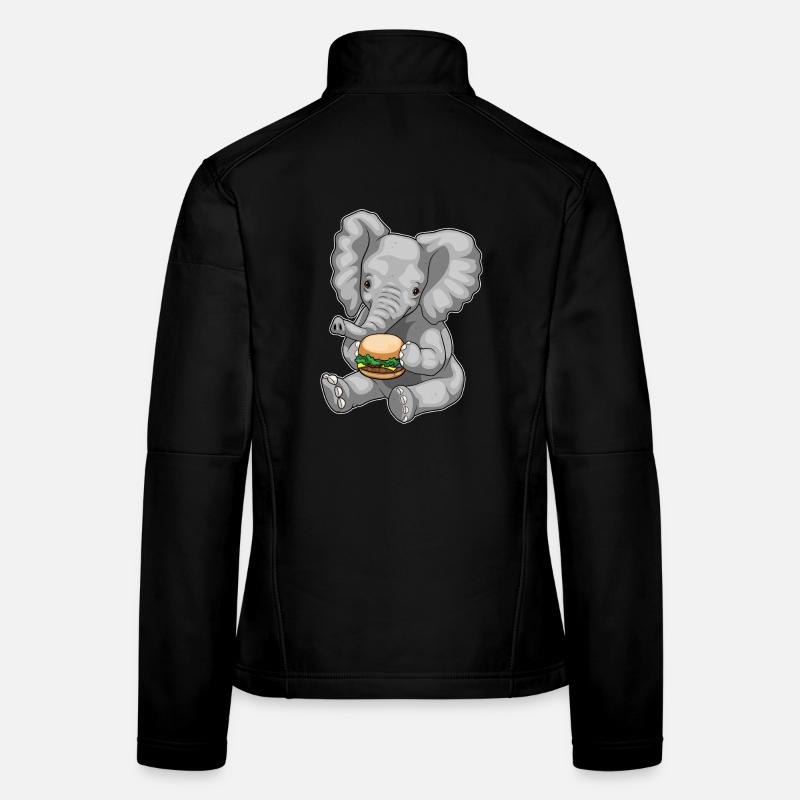 Elephant Cheeseburger Women's Softshell Jacket