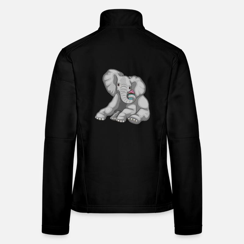 Cupcake éléphant Veste en tissu softshell Femme