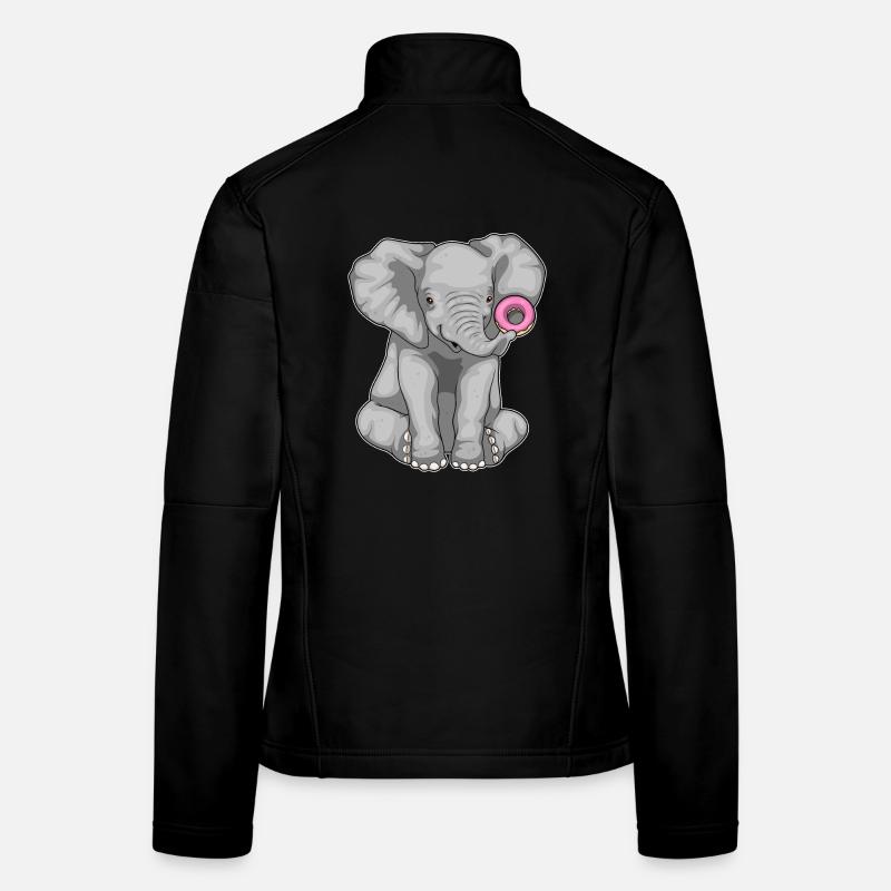 Beignet éléphant Veste en tissu softshell Femme