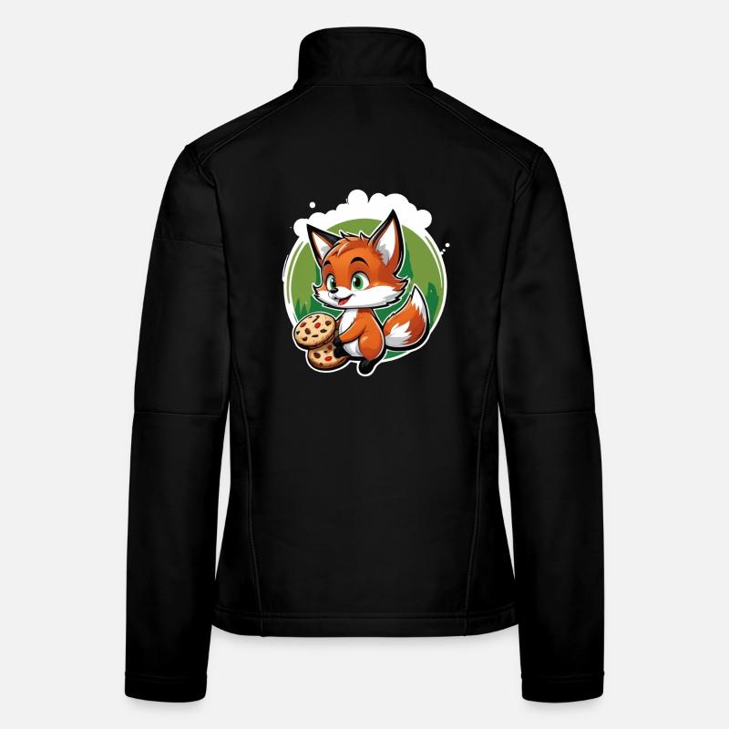 Foxy Pastry - Frauen Softshelljacke - Schwarz