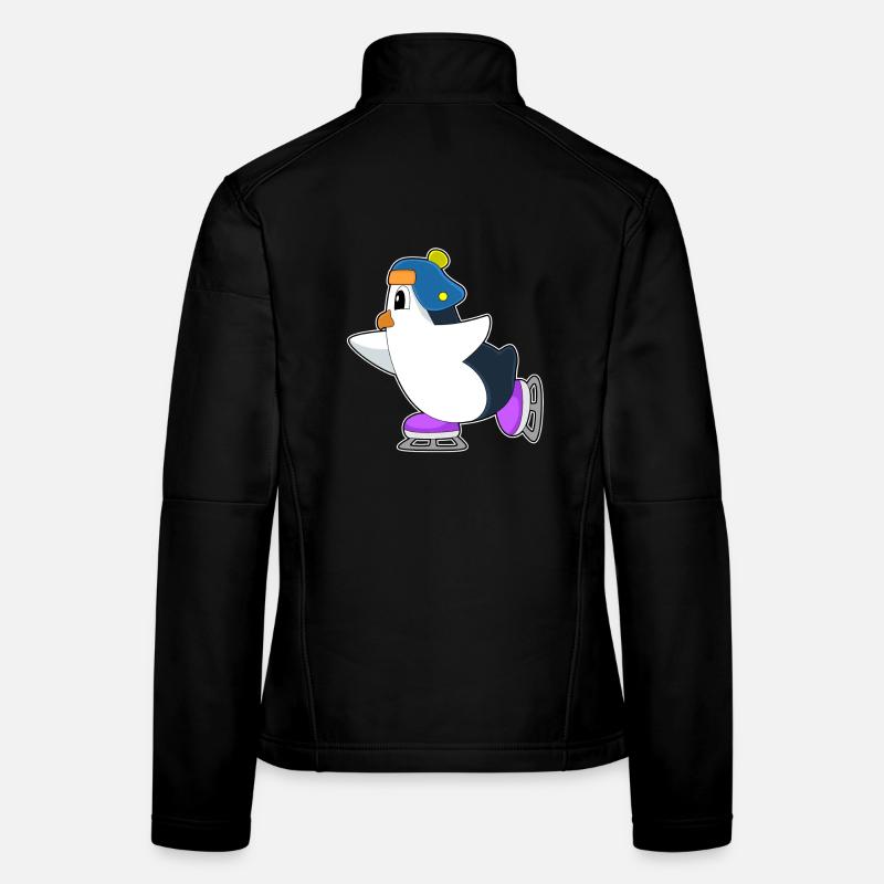 Pinguin Eislaufen Schlittschuhe Frauen Softshelljacke