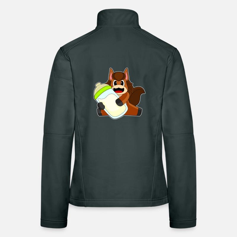 Lait de biberon pour bébé de cheval Veste en tissu softshell Femme