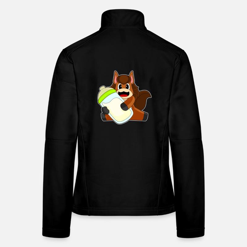 Lait de biberon pour bébé de cheval Veste en tissu softshell Femme