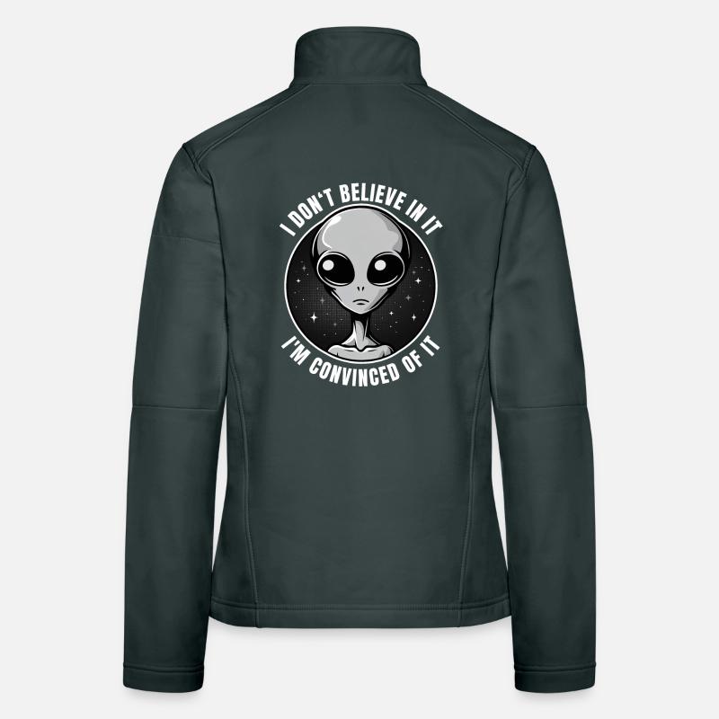 Alien Außerirdische Existenz Glauben Überzeugt Frauen Softshelljacke
