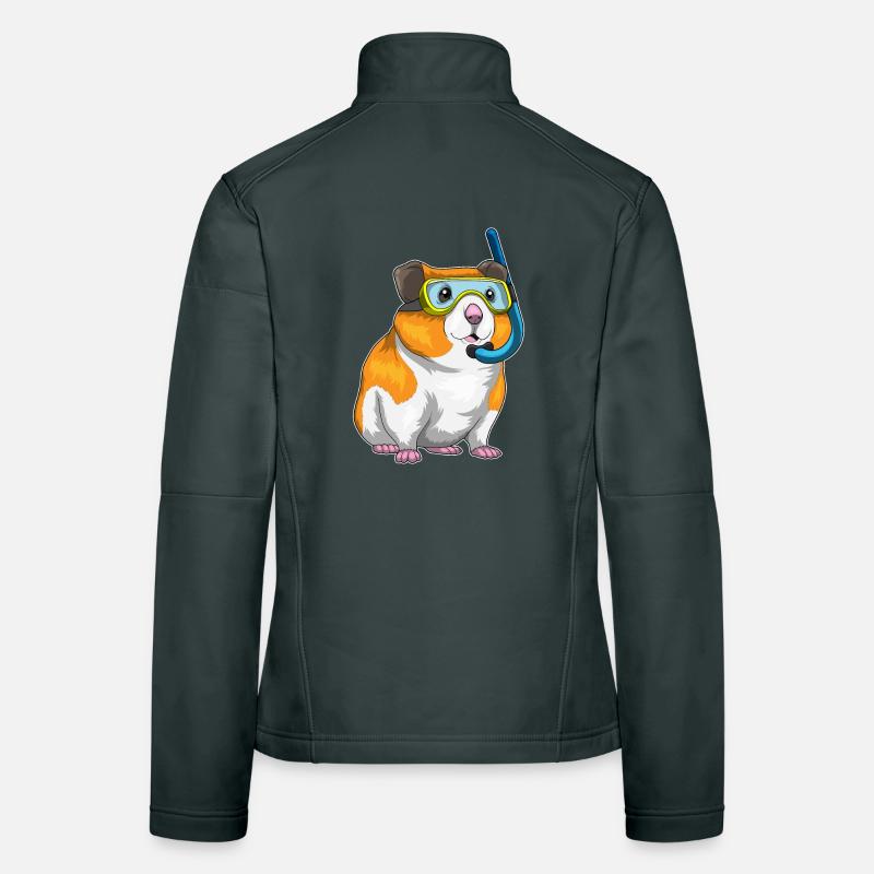 Plongée avec tuba pour hamster Veste en tissu softshell Femme