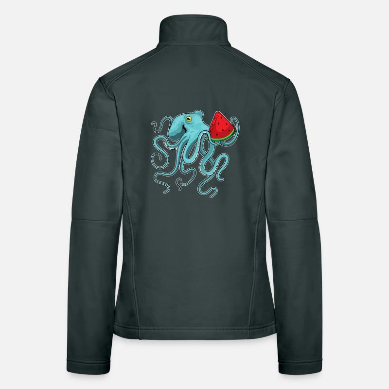 Poulpe Pastèque Veste en tissu softshell Femme