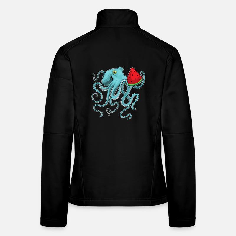 Poulpe Pastèque Veste en tissu softshell Femme
