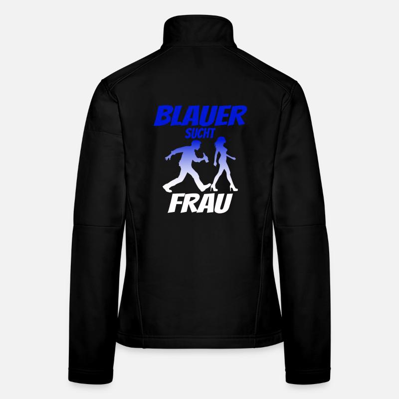 Blauer Sucht Frau Frauen Softshelljacke