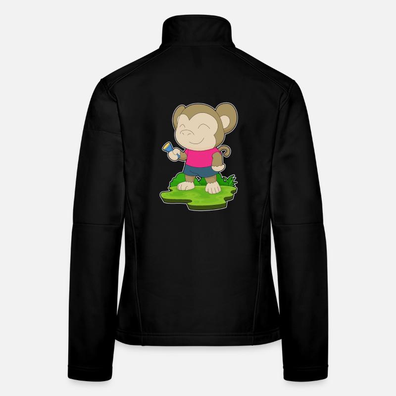 Affe Taschenlampe Frauen Softshelljacke