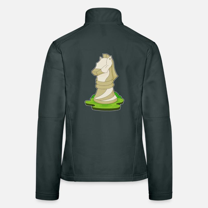 Schachfigur Springer Schach Frauen Softshelljacke