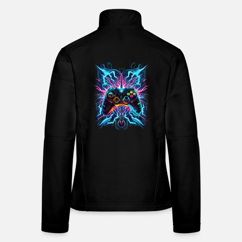 Neon Blitz Power Gaming Controller Frauen Softshelljacke