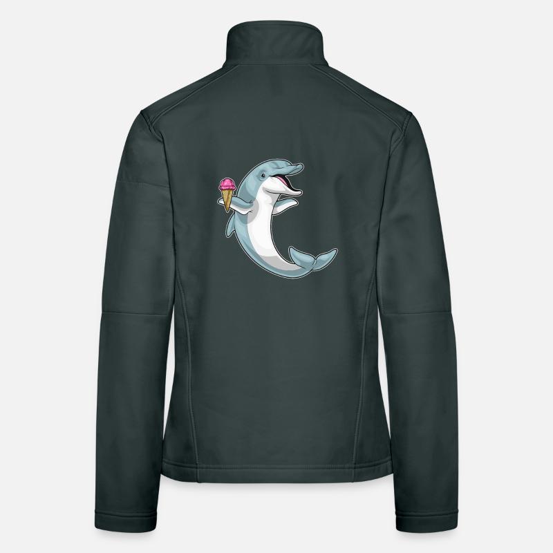 Dolphin Waffle Ice Cream Women's Softshell Jacket