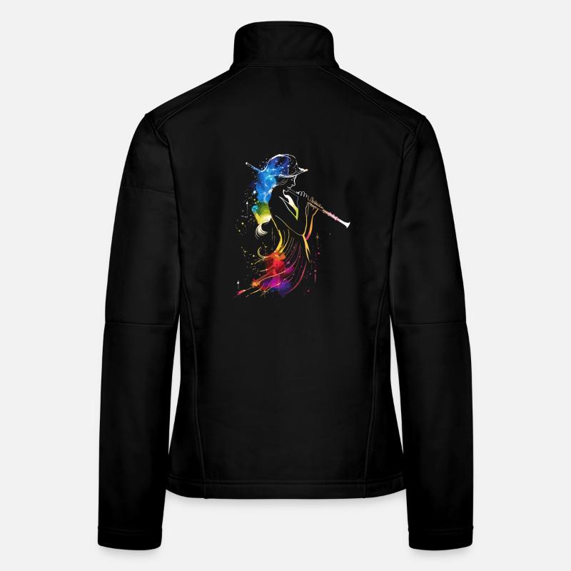 Joueur de flûte Retrowave Veste en tissu softshell Femme