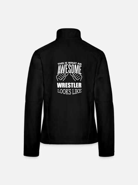 Wrestling - Women's Softshell Jacket - black - Back
