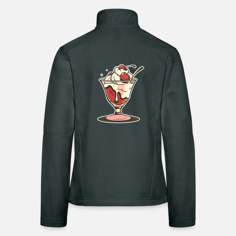 Ice cream sundae Drawing Women's Softshell Jacket