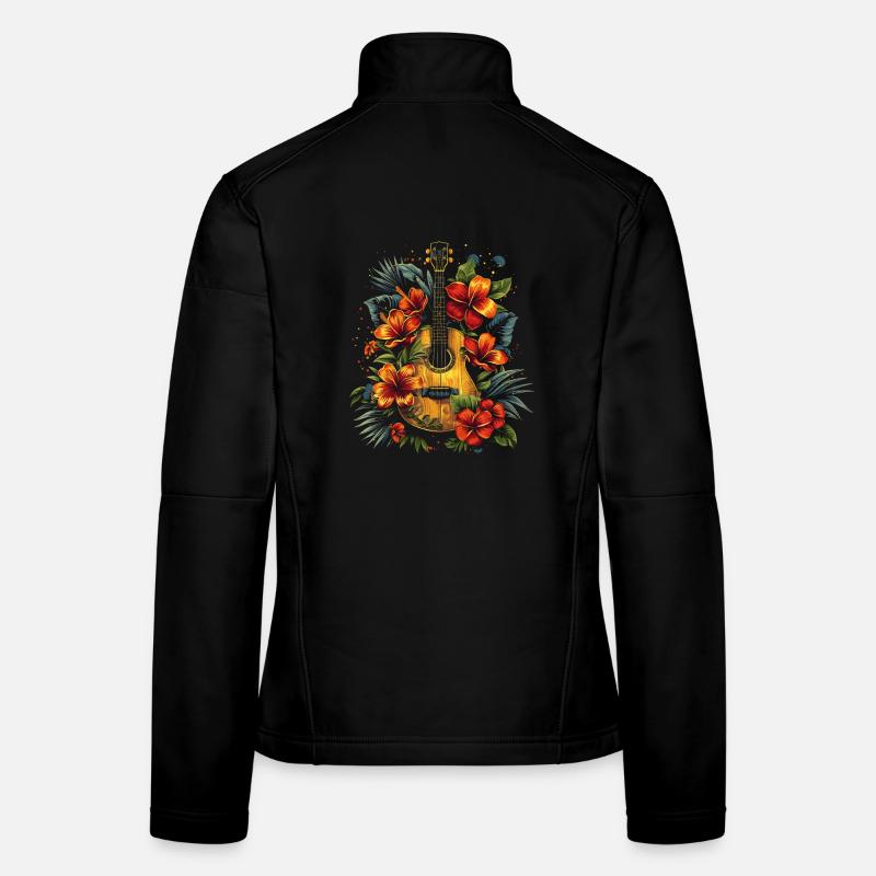 Lustige Ukulele - Frauen Softshelljacke - Schwarz