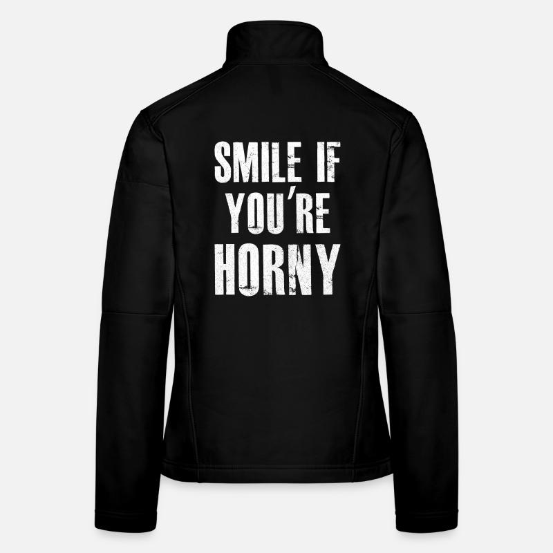 Souriez si vous êtes excité Veste en tissu softshell Femme