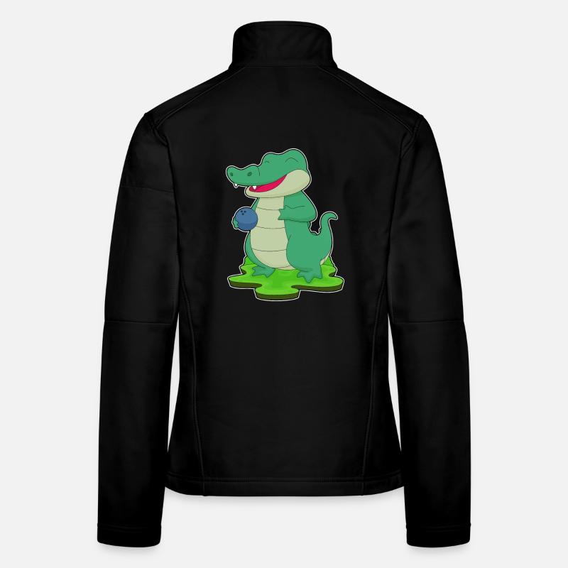 Krokodil Bowling Bowlingkugel Frauen Softshelljacke