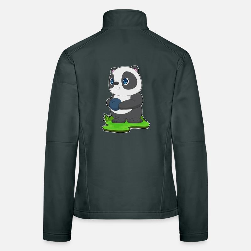 Boule de bowling Panda Veste en tissu softshell Femme